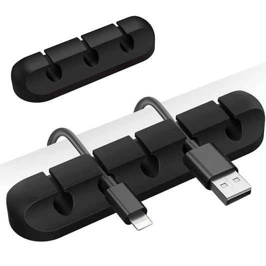 Cable Organizer Clips Cord Holder Adhesive Cable Management Cord Clip for USB Cable Power Cable Wire for Home or Office Desk Black